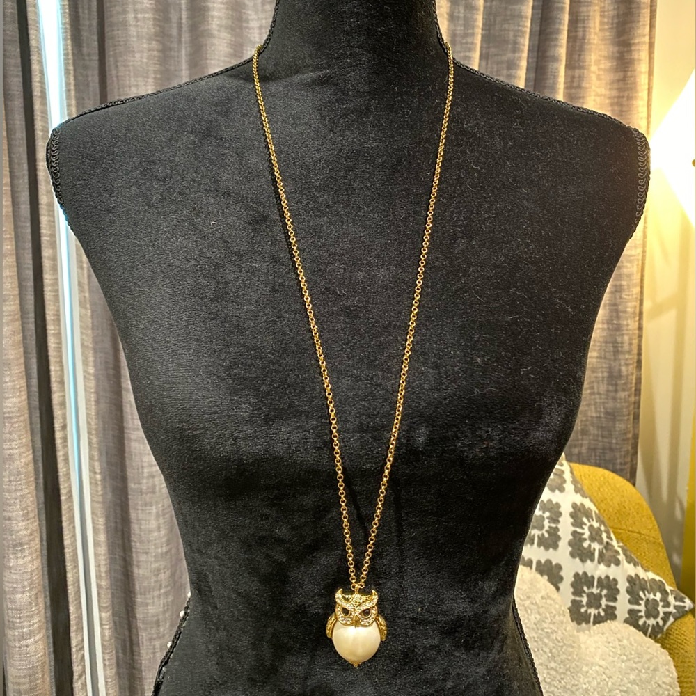 NWOT Kate Spade owl statement necklace